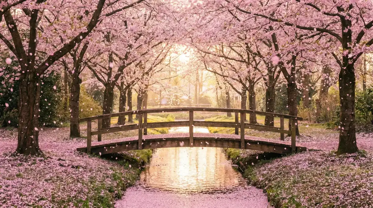 樱花桥畔 - 桃花在线观看免费 唯美风景